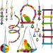 Bird toys for parrots 10 pieces of swing chops colorful hanging bell suitable for parrots wavy sittels finchen sittiche aras & nymphensittiche