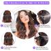 Deethens 20 Clip in Beach Wavy Hair Extensions - Synthetic Bouncy Curly Hairpieces for Women in Moss Brown - Buy Online on GoSupps.com