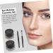 DRESSOOS 6 Pcs Eye Shadow Cream Black Eyebrow Black Eyeliner Dark Brown Eyeshadow Eye Liner and Brush - Buy Online on GoSupps.com