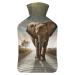 Elephant Hot Water Bottle With Cover Plush Bed Bottle Hand Warmer For Adults And Children 26.5X15.3cm