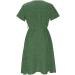 Women's Green Floral Wrap Midi Dress - Boho Summer Beach A-Line Smocked Dress - Buy Online on GoSupps.com