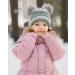 Kids Satin Lined Beanie with 2 Poms | Toddler Winter Hat for Boys & Girls - B4-Grey - Buy Online on GoSupps.com