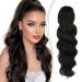 Pference Extensions black with cord strain long wrapped hair part ponytail natural art hair hair extensions extensions for women afro braid ponytail approx. 60cm 1b 092g 60cm black cord strain