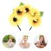 Sunflower Headband Buckle Boho Hawaiian Vacation Hair Cards Flower Headband Hippie Headband Flower Crown Hair Accessories for Parties Festival for Girls Women - Buy Online on GoSupps.com