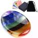 7 Chakra Healing Crystal Thumb Worry Stone for Anxiety Relief - Oval Pocket Palm Stone Set with Crystal Information Card - Meditation and Reiki Balancing - Rainbow Gemstones - Buy Online on GoSupps.com