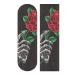 Skull Skeleton Rose Flower Skateboard Grip Tape Sheets Graphic Longboard Griptape Bubble Free Anti-Slip 33"X 9" Tapes for Teens Girls Boys