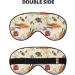 Cute Vegetables Print Sleep Eye Mask - Soft Eye Cover for Travel & Night Sleeping with Elastic Strap - Buy Online on GoSupps.com