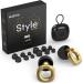 Audree Style High Fidelity Reusable Ear Plugs - Noise Reduction for Concerts, Musicians, Motorcycles, Study, Parent Parties, Flights & Sensitivity - 18-29dB Noise Cancelling (Gold) - Buy Online on GoSupps.com