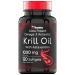 Antarctic Krill Oil 1000mg - 120 Softgels with Astaxanthin | 1000mg Red Krill Oil 200 mg Phospholipids 120 mg EPA 80 mg DHA 200 mcg Astaxanthin | Potent & Pure Omega-3 Cold Water Antarctic Krill