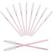GCQQ 50pcs Pink Crystal Mascara Wands | Disposable Eyelash Brushes for Extensions & Brow Separate - Pink/White 50PCS - Buy Online on GoSupps.com