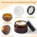 Havacue 10-Piece 30ml Amber Glass Cans - Perfect for Cremation Cosmetics Ointments & Candles | Refillable Brown Glass Containers for International Shipping - Buy Online on GoSupps.com
