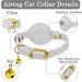 Oopsdoggy Leather AirTag Cat Collar with Bells - Durable GPS Pet Neckband for Cats & Small Dogs (White) - Buy Online on GoSupps.com