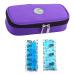 Vianber portable insulin organizer cooling bag medical care protection-box-box travel cooling bag with ice cream bag for the diabetics injections (purple + 2 cooling packs)