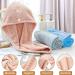 Super Absorbent Microfiber Fleece Turban Hair Towel - Quick Drying Hood for Curly & Smooth Hair - Buy Online on GoSupps.com