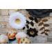 Fonder Mols 3D Paper Flower Decorations Set - White Black Gold - Perfect for Wedding, Graduation, Bridal Shower, Halloween, Nursery Wall Decor - Set of 13 - Buy Online on GoSupps.com