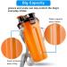 Moacc 800ml Portable 2-in-1 Water Bottle & Dog Bowl | Foldable Water Bowls for Camping Walking Hiking & Training - Orange - Buy Online on GoSupps.com