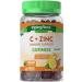 Vitamin C Plus Zinc | 60 Gummies | Immune Support | Honey Lemon Flavor | Non-GMO Gluten Free Supplement | by Piping Rock