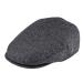 VOBOOM Men's Herringbone Flat Ivy Newsboy Hat Wool Blend Gatsby Cabbie Cap Dark Grey 7 7/8