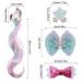 Hi-Fot 4pcs Curls Hair Extension Clips | Colorful Unicorn Party Hair Accessories for Girls - Buy Online on GoSupps.com