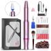 Xoali Electric Nail Mas 25000 rpm 12 in 1 nail file manicure set USB polishing tools nail clippers set ceramic nail drill manicure and pedicure kit for home and salon use (pink)
