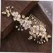 Ipetboom Crystal Headpiece Wedding Hair Comb Flower Leaf Hair Comb Flower Hair Accessories Flower Hair Comb for Women Bridal Hair Comb Tiara Bride European and American Mosaic - Buy Online on GoSupps.com