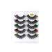 3d Natural Thick False Eyelashes Color Eyelashes 5 Pairs Of Colorful Cat Eye Eyelashes False Eyelash Applicator (black One Size) 1 Count (Pack of 1) Black