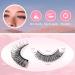 Glowing Win 3D Effect Russian Strip Lashes - 10 Pairs D Curl Cat Eye Fake Eyelashes | Reusable Wispy Short Lashes - Buy Online on GoSupps.com
