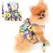 Paidful dog harness dress for small dogs cat girls colorful flower tutu rock mesh breathable pet clothing with leash 1.6 m mini puppies chihuahua yorkie clothing spring summer purple xxl xxl: back length: 40cm/15.5 " bust: 52cm/20.5" purple