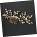 Ipetboom Wedding Headpiece Wedding Hair Comb Crystal Hair Accessories Pearl Hair Clip Gold Hair Comb Pearl Wedding Hair Accessories Pearl Hair Comb Tiara Wedding Dress Headband Bride - Buy Online on GoSupps.com