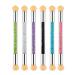 6-part set with double-sided brushes for nail art manicure sponge and pen perfect for professional or private use
