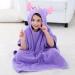COOKY.D 100% Cotton Hooded Bath Beach Poncho Towel for 0-6 Years | Purple Owl Design | 70 x 70cm - Buy Online on GoSupps.com