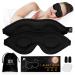 Luxury Sleep Eye Mask for Men&Women Block Out Light Concave Molded Night Sleep Mask Black Comfortable Eye Shade Cover for Travel Yoga Nap 3D Contoured Cup Sleeping Mask & Blindfold