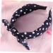 minkissy Bowknot Hair Band Women Hair Hoop Women Headband Polka Dot Headband Blue Miss Black and White Stripes Head Hair Accessories - Buy Online on GoSupps.com