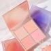 4 Colors Blush Palette Portable Face Blush Palette Saturated Versatile Pressed Makeup Blush Palette for Women - Buy Online on GoSupps.com