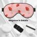 Cute Strawberry Print Sleep Eye Mask | Soft Eyeshade with Elastic Strap | Perfect for Travel & Night Sleeping - Buy Online on GoSupps.com