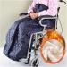 Waterproof Plush Wheelchair Warmer Cover 100% Waterproof Fleece-Lined Wheelchair Warmer Cover Universal Wheelchair Accessory for Patients Elders