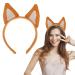 Sibba Shepherd Dog Headband Cute Hat Ears Hairband Animal Caps Headwear Soft Headpieces Costumes Hair Accessories Women Hair Band for Makeup Spa Gifts Cosplay Washing Party(Yellowish brown)