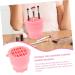 FOMIYES Retractable Silicone Scrub Cup - Multifunction Makeup Brush Cleaner Tool | Drying Rack & Cleaning Bowl | Pink | 9.20x9.20x8.60CM - International Shipping Available - Buy Online on GoSupps.com