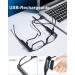 Skyway Blue Light Protective Glasses | 2.0x Reading & Gambling Goggles for Men & Women | LED USB Rechargeable UV Protection - Buy Online on GoSupps.com