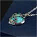 Crystal Jade Pendant Necklace Amulet Jewelry Personalised Steampunk Necklaces Pendant Chain Choker Necklace Jewelry Natural Stone Turquoises Necklace Blue Black Color Heart Shape Women Party Jewelry H - Buy Online on GoSupps.com