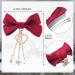 PAGOW Lolita Bow Hair Clips with Small Stars & Heart Pendant - Red & Black Barrettes for Teens & Women - Buy Online on GoSupps.com