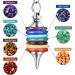 Radiesthesia Pendulum with 7 Chakras - Amethyst Quartz Aventurine Lapis Lazuli | Silver Esoteric Oracle Pendulum for Healing & Divination - Buy Online on GoSupps.com