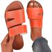 Joberio Women's Flat Summer Sandals - Open Toe Leisure Shoes Size 38 EU Stylish & Comfortable for Outings Swimming & Shopping - Vibrant Orange - Buy Online on GoSupps.com