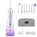 Leominor Cordless Water Flosser Professional Oral Irrigator,2021 Upgraded Electric Dental Flosser IPX7 Waterproof ,with Travel Bag and 7 Jet Tips, Rechargeable for Home&Travel, Purple