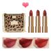 Erinde Leopard Matte Lipstick Makeup Set, Non-Stick Cup Red Lipstick, Long-Lasting Wear, Not Fade Waterproof, Moisturizing Makeup Lip Stain, Color Sensational, Present for Mother, Wife, Sister, Grandma, Friends Set A