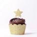 PACK of 24pcs Star Shaped Toppers in Gold Glitter Glitter Cake Decorationg Toppers Start Toppers for Birthday New Years Wedding Cake Decoration Birthday Cupcake Toppers - Buy Online on GoSupps.com