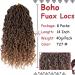 14 Inch Boho Faux Locs Goddess Locs Pre-Looped Soft Crochet Hair T27 - Pack of 8 - Buy Online on GoSupps.com