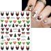 Christmas Nail Stickers 9 Sheets Self-Adhesive Nail Decal Snowflake Santa Claus Hat Red Nail Art Decoration Design Supplie - Buy Online on GoSupps.com