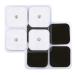 LotFancy TENS Unit Replacement Pads 40 Pcs 2x2 Snap Electrodes Pads Reusable Tens Pads for EMS Muscle Stimulator Using 3.5mm Snap Connector