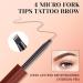  U-Shinein 3D Microblading Eyebrow Pencil Waterproof Long Lasting Eyebrow Pencil with 4 Micro Tips for Natural Makeup Brown - Buy Online on GoSupps.com